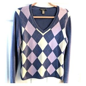 100% Cashmere Argyle Sweater